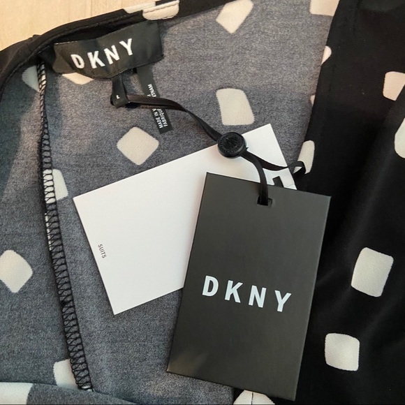 NWT DKNY peplum polka dot top - Picture 6 of 9